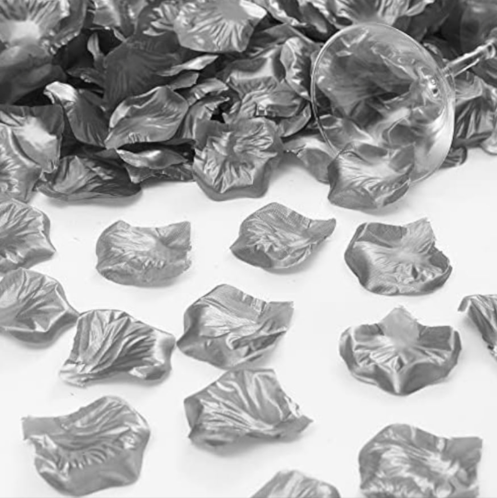Silver Rose Petals Decoration Party Themed Event Wedding Anniversary Flowers